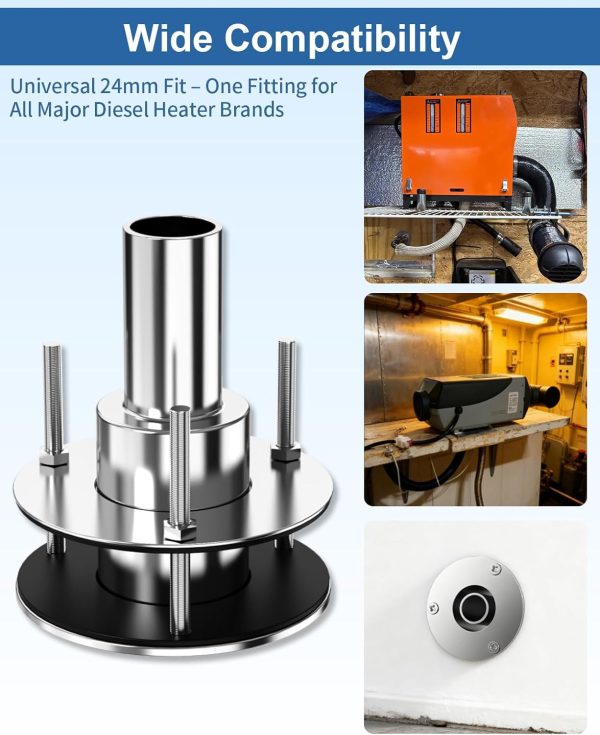 316 Stainless Steel Diesel Heater Exhaust Fitting KOSOEUR-4