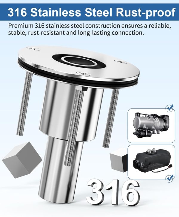316 Stainless Steel Diesel Heater Exhaust Fitting KOSOEUR-3