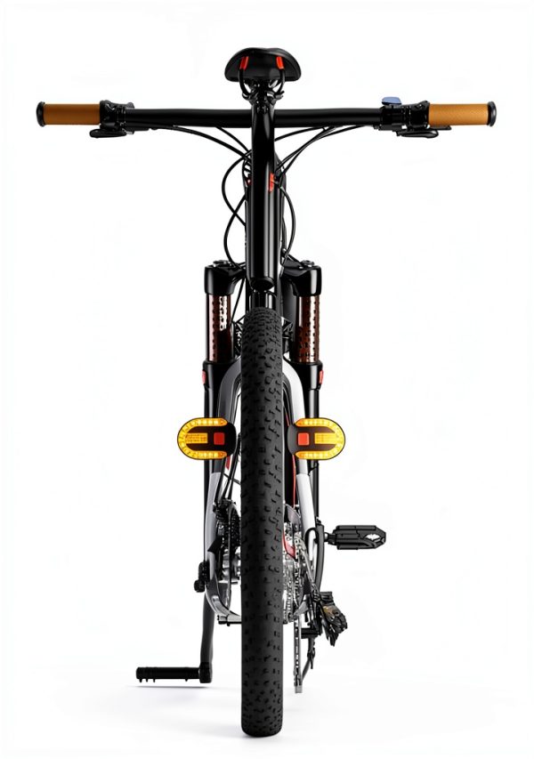 JIMYAO Bicycle Turn Signal Light Black ABS-5