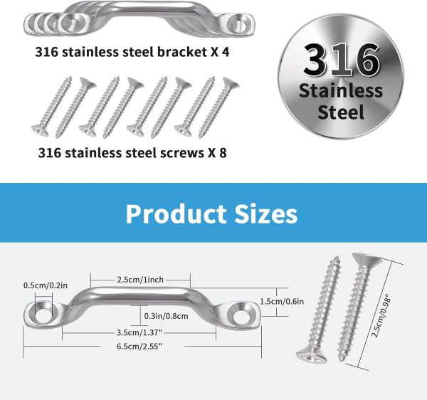 Stainless Steel Boat Deck Hardware Kit EXVITAL-3