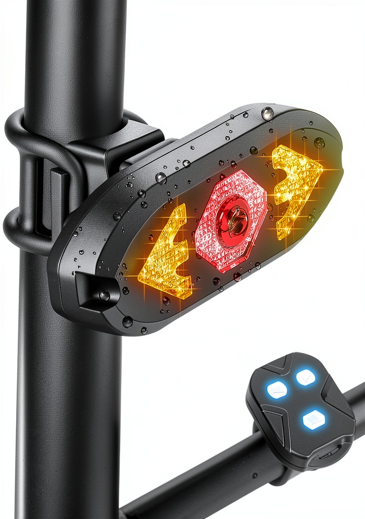 EBUYFIRE bike tail light mounted on a road bike seatpost