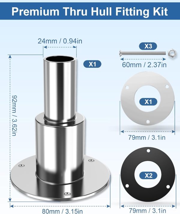 316 Stainless Steel Diesel Heater Exhaust Fitting KOSOEUR-1