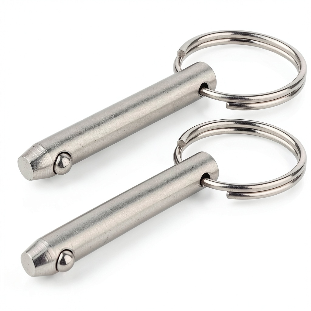 Quick release pin for boat deck hardware