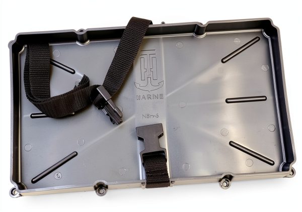 T-H Marine Narrow Battery Tray Universal Fit Black Plastic-2