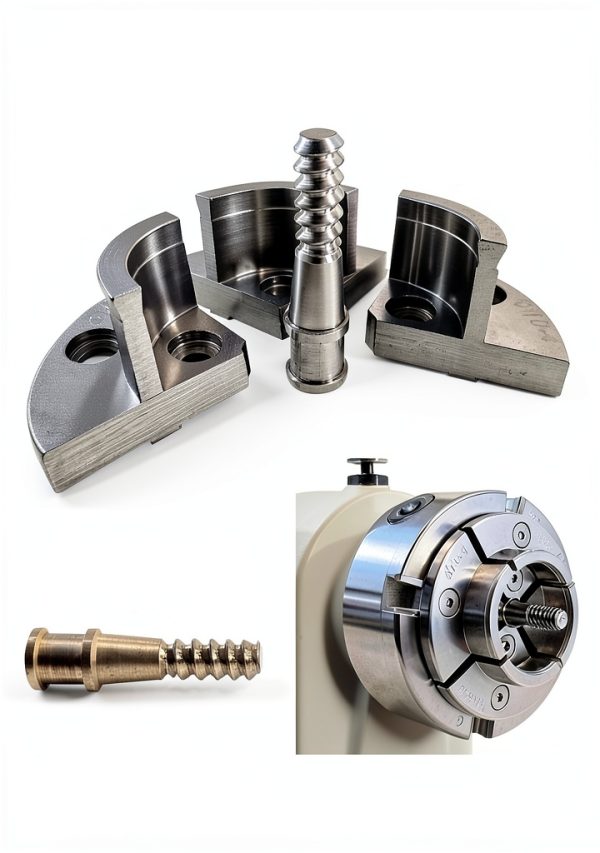 Wood Lathe Chuck Set 1" x 8 tpi 4" 4-Jaw Self-Centering by Tenfer 4in-5