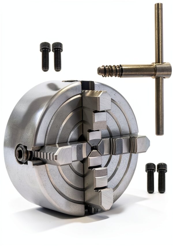 K72-125 Lathe Chuck 5 Inch 4-Jaw Independent Reversible Jaw by TINVHY-0