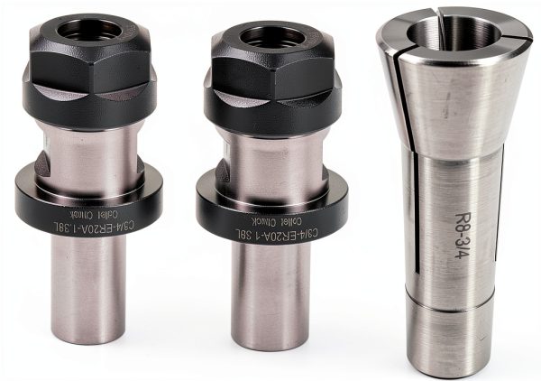 iCarbide R8 ER20 7/16 Collet Chuck Set + 3pcs 3/4 ER20 TTS Holders-0