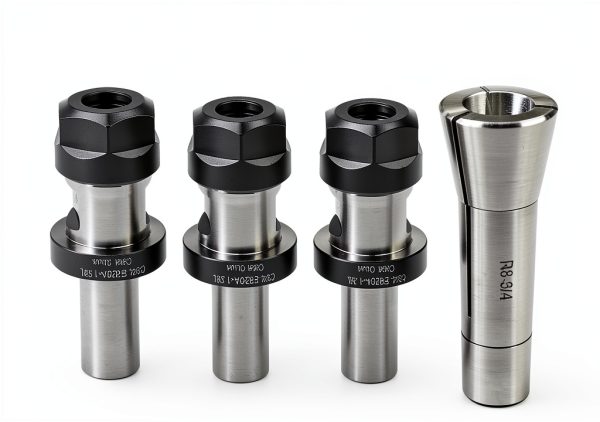 iCarbide R8 ER20 7/16 Collet Chuck Set + 3pcs 3/4 ER20 TTS Holders-2