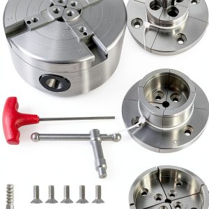 Wood Lathe Chuck Set 1" x 8 tpi 4" 4-Jaw Self-Centering by Tenfer 4in-0