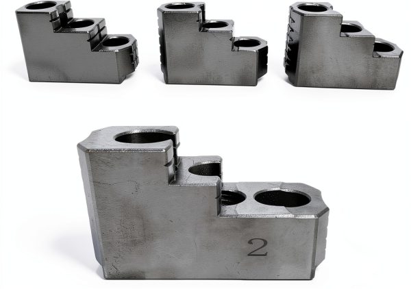 6inch Lathe Hard Jaws Set IntXanth - Premium Serrated Steel Chuck Jaws-3