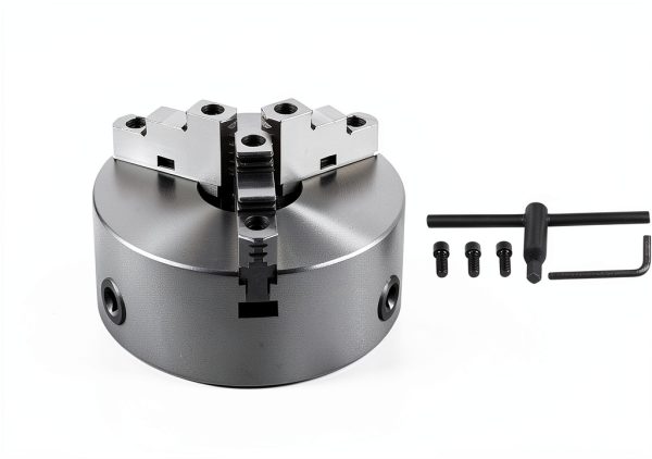 VEVOR 3-Jaw Lathe Chuck 10in Self-Centering HT300 Steel Hex Wrench-6