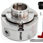 4 Inch Wood Lathe Chuck Set DEEFIINE 1" x 8 TPI Nickel Plated-0