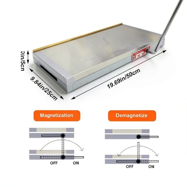 Permanent Magnetic Chuck QWEXOB 6x16in Rectangular >100 N/cm² Chrome-2