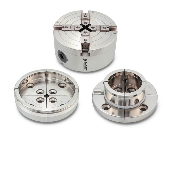 DEEFIINE 4" Wood Lathe Chuck Set 1-1/4" 8 TPI Nickel Plated 2-Jaw-2