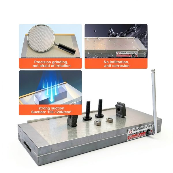 Permanent Magnetic Chuck QWEXOB 6x16in Rectangular >100 N/cm² Chrome-3