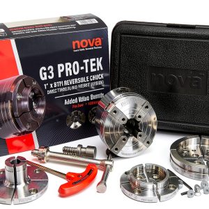 NOVA 48293 Premier Pro-TEK G3 Chuck Bundle with 2" Jaw Set & Case-0