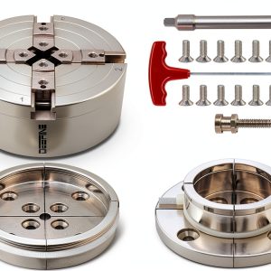 DEEFIINE 4" Wood Lathe Chuck Set 1-1/4" 8 TPI Nickel Plated 2-Jaw-0
