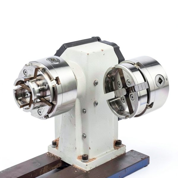 DEEFIINE 4" Wood Lathe Chuck Set 1-1/4" 8 TPI Nickel Plated 2-Jaw-5